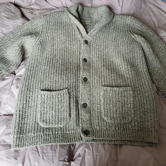L.L. Bean's Classic Raggwool Cardigan Sweater - Picture 12 of 12